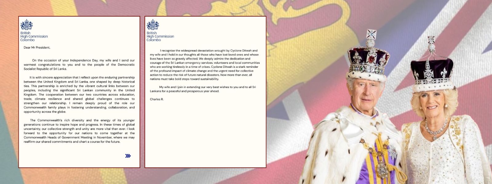 King Charles III Wishes SL on Independence Day